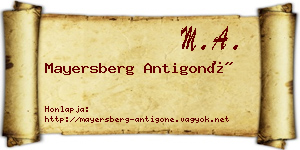 Mayersberg Antigoné névjegykártya